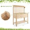 Wooden Raised Garden Bed with Wheels Trellis and Storage Shelf